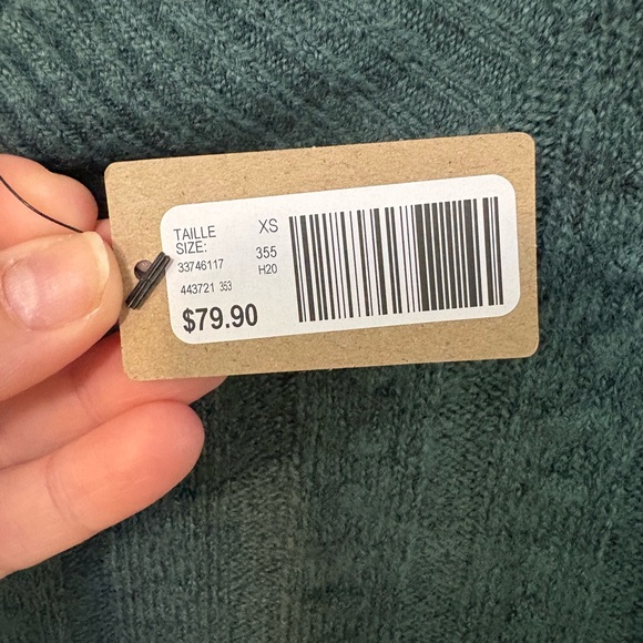 RW&CO. Green Oversized Cowl Neck Sweater, XS - Picture 7 of 9